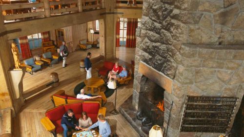 Timberline Lodge fireplace Mt. Hood Oregon