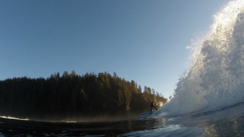 Surfing at Oswald State Park Oregon Coast