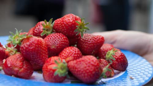 Fresh Oregon strawberries aren't just for shortcake. Toss them in a spinach salad, or a cold gazpacho, or in a pavlova meringue dessert. The Portland Farmers Market Cookbook has these recipes and more inspiration for your seasonal bounty.  (Photo by Alan Weiner)