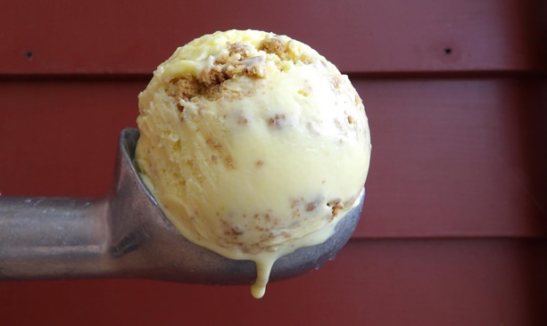 A scoop of ice cream