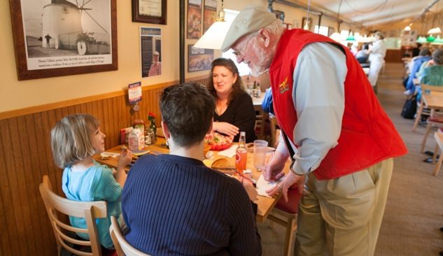 Bob Moore of Bob's Red Mill interacting with customers.