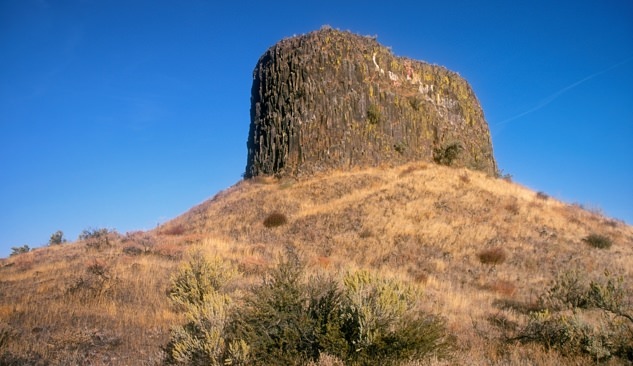 The distinctive Hat Rock on top of a hill