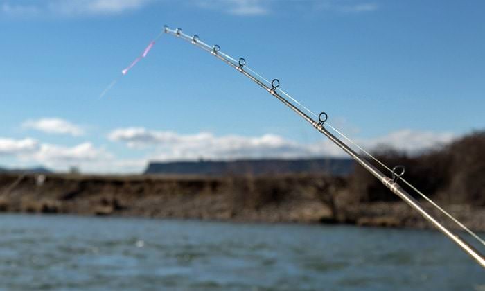 Fishing rod over the Rogue River