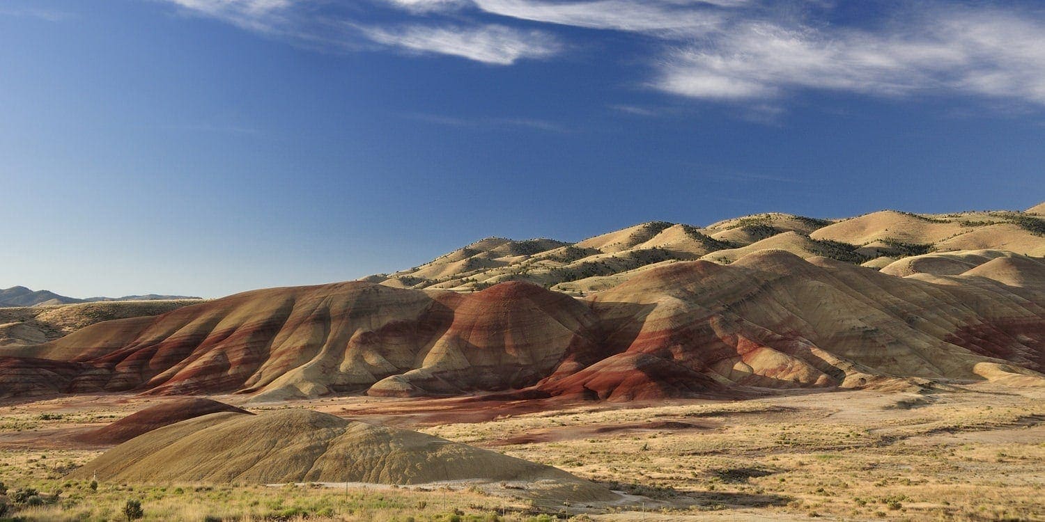 Blue sky over the Painted Hills