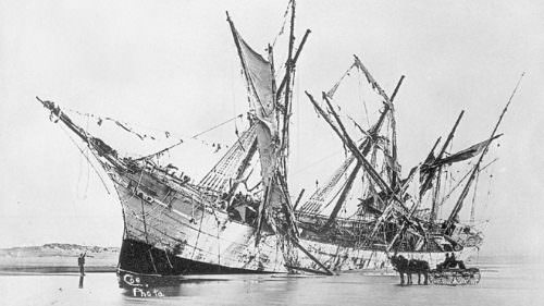 The 1906 wreck of the Peter Iredale by Leo Simon, courtesy of the Oregon Historical Society