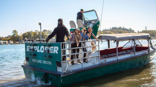 Part scenic tour, part storytelling session, the Bigfoot tour is a great way to learn about the big guy from the water. Courtesy of the Portland Spirit