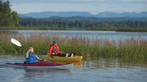 Kayaking at Fern Ridge Reservoir courtesy of Eugene, Cascades & Coast