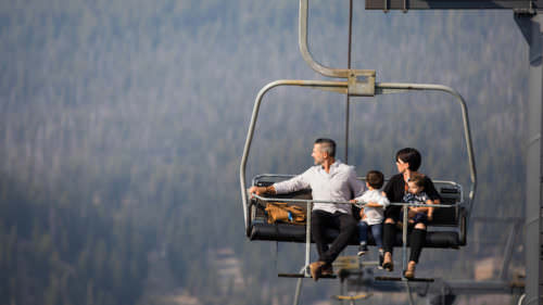 The scenic chairlift ride up the Pine Marten lift is a fun experience for the whole family. (Photo credit: Mt. Bachelor)