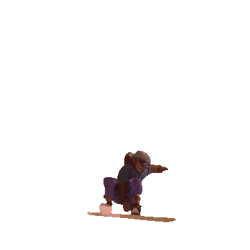 Animation of snowboarder doing flips