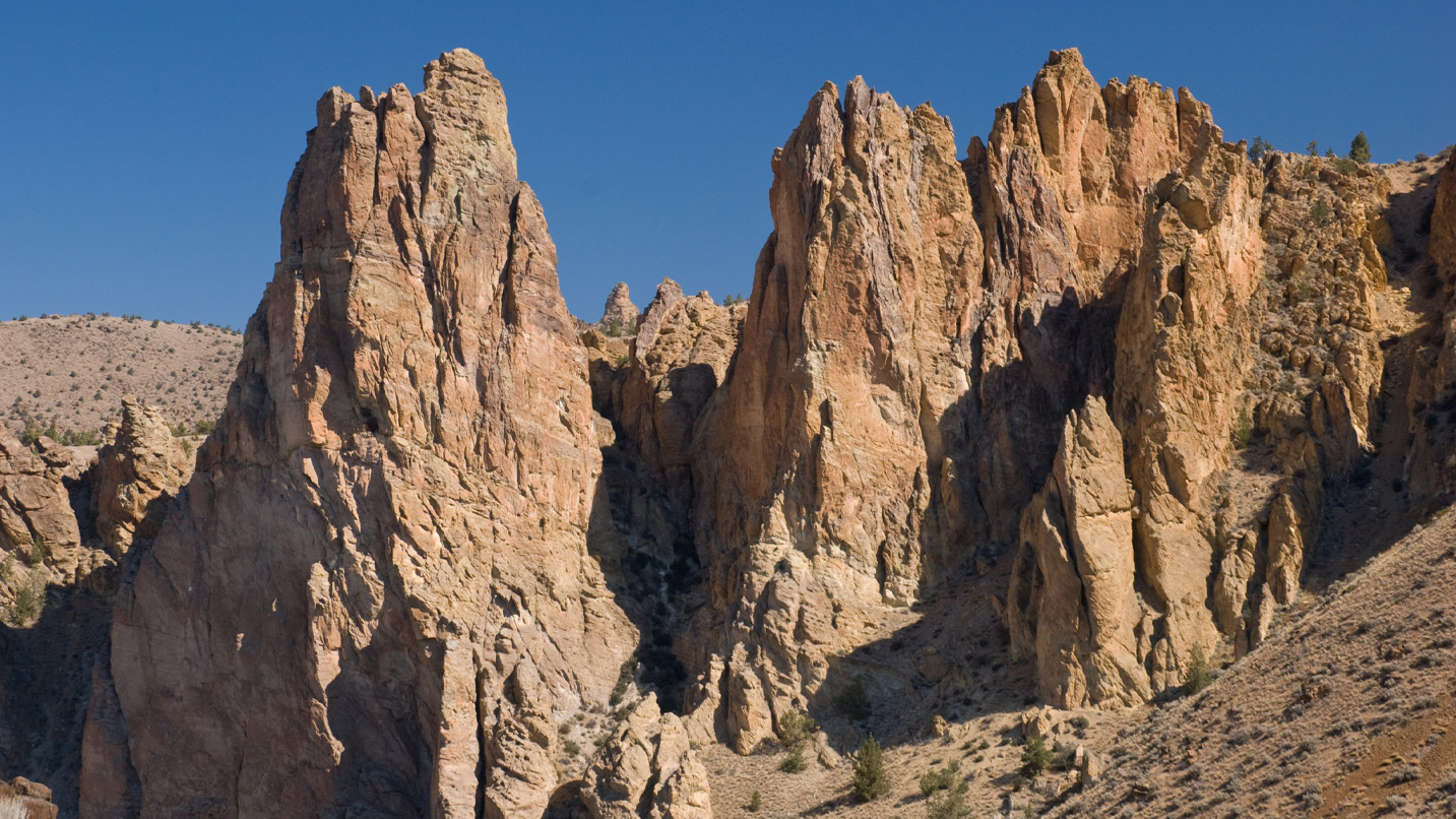 Rock formations at Smith Rock State Park.