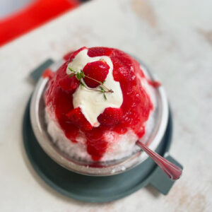 A shaved ice dessert.