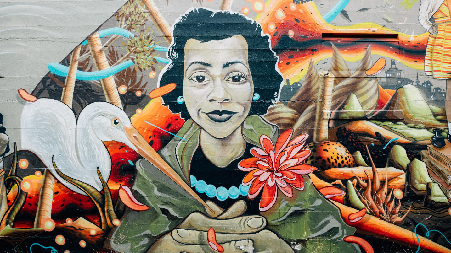 Mural depicting historic Black women.